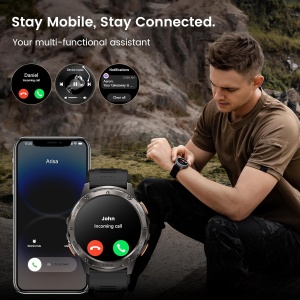Ceas inteligent KOSPET TANK T3, 1.43 AMOLED, 50m rezistent la apa, autonomie 60 zile - Img 6