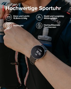 Ceas inteligent Suunto 9 Peak Pro, GPS precis, 100m waterproof, negru - Img 3
