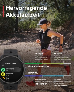 Ceas inteligent SUUNTO Race S cu GPS, AMOLED Touchscreen, 50m rezistent la apa - Img 3
