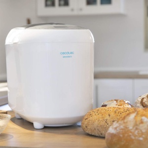 Cecotec Bread Co 1000 Masina de paine delicioasa 550 W 19 programe 1 kg 15 ore programabile bol sigur pentru masina de spalat vase carte de retete alb - Img 3