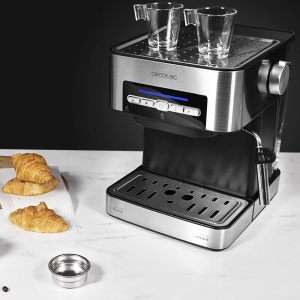 Cecotec Cumbia Power Espresso 20 Barista Aromax Aparat de cafea Putere 2900 W 2 sisteme de incalzire pompa de presiune de 20 bari manometru suport fil - Img 3