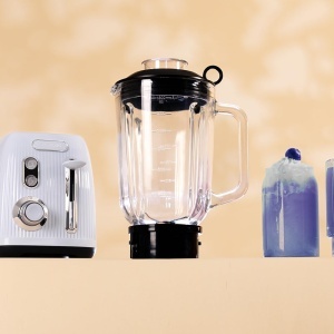 Cecotec Stand Mixer Retro Power Black Titanium RetroBlue putere maxima de 1200 W recipient din sticla de 15 L viteza reglabila 4 lame cu acoperire din - Img 7