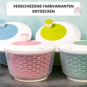Centrifugare pentru salata Westmark, capacitate: 4,4 litri, o 23,5 cm, plastic, fara BPA, filare culoare: transparent/alb/verde, 243022EA - Img 6