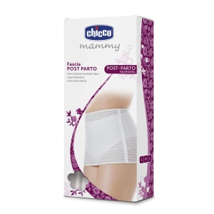 Centura postnatala Chicco, ajustabila, din material respirabil, alba, marimea S