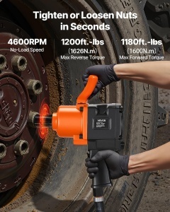 Cheie pneumatica VEVOR 254 cm 1626 Nm 6 trepte pentru reparatii auto grele - Img 2