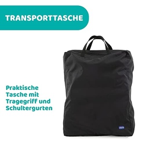 Chicco Cheerio Carucior compact de la 0 la 15 kg, ultra-usor, pliabil si rabatabil cu pozitie de dormit, inchidere automata, umbrela de soare si husa de ploaie, Blossom, negru - Img 12