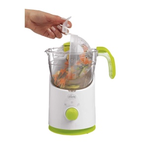 Chicco Easy Meal Meal Cooker, aparat multifunctional de mancare pentru bebelusi pentru intarcare, blender si incalzitor de alimente, cu aburi si razatoare expres, amestecare, tocare, reincalzire si dezghetare - Img 5