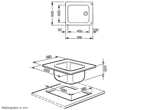 Chiuveta incorporabila SMEG ALBA VS45-P3, 1 bazin, inox, reversibila - Img 2