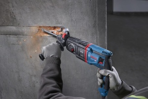 Ciocan rotativ profesional Bosch GBH 2-28 F (inclusiv maner suplimentar, opritor de adancime 210mm, panza de masina, mandrina de gaurit fara cheie 13mm, mandrina interschimbabila SDS-plus, L-BOXX) - Img 5