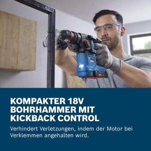 Ciocan rotopercutor Bosch Professional GBH 18V-18 SDS Plus motor fara perii control vibratii - Img 3