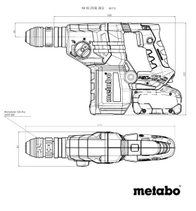 Ciocan rotopercutor Metabo KH 18 LTX BL 28 Q, 18V, cu sistem de aspirare - Img 2