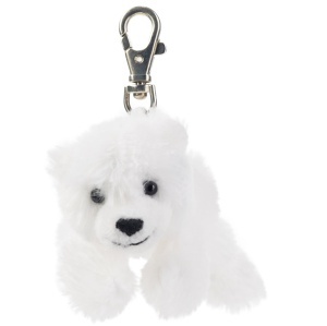 Ciorap Plush Eisbar Knut Knuddel - Accesoriu pentru Chei, Alb, cu Carabina - Img 2