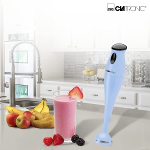 Clatronic Blender de mana/Blender de mana/Blender de mana/Blender SM 3577; Cutit de impact din otel inoxidabil; pentru smoothie, piure de dovleac, terci pentru bebelusi, milkshake; cu ulcior de blender (500 ml); 180 wati; albastru - Img 4