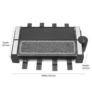 Clatronic Raclette RG 3678 Negru Grill 180deg pentru 8 persoane - Img 3