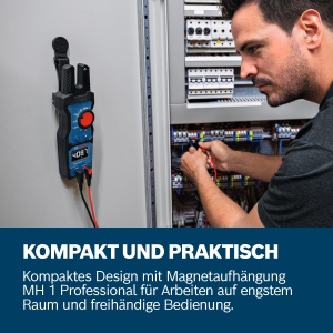 Cleste ampermetric Bosch Professional GFM 1000-15, True RMS, 200 A AC, LCD inversat - Img 4