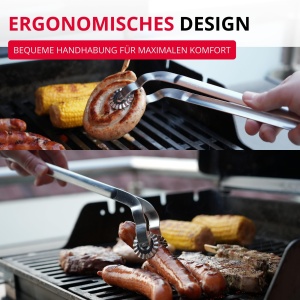 Cleste pentru gratar Westmark Twistmaster 1 buc - Cleste pentru carnati cu prindere rotativa - Cleste robust pentru carne din otel inoxidabil pentru g - Img 5