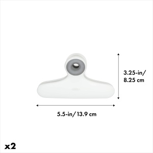 Clipsuri pentru pungi OXO Good Grips, plastic, alb, set 1 bucata - Img 3