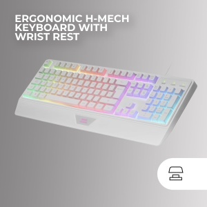 Combo Gaming 3in1 Mars Gaming MCP124, Tastatura Ergonomica RGB, Maus 3200 DPI, Mousepad Nanotextil - Img 2