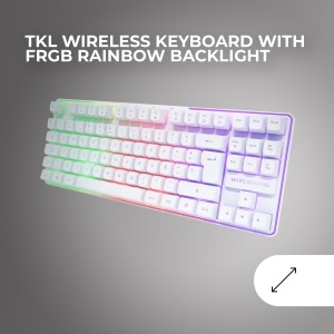 Combo Gaming Mars Gaming MCPWTKL, Tastatura TKL Wireless RGB, Maus 3200 DPI, Alb - Img 3