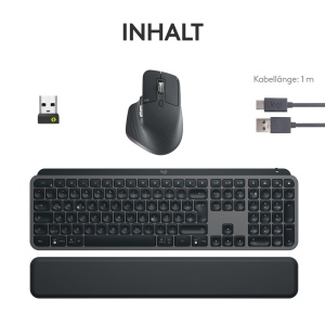 Combo Tastatura si Maus Logitech MX Keys S, Wireless, Negru, Iluminare - Img 9