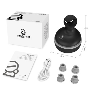 Comfier Electric Masaj Scalp Portabil IPX7 Reincarcabil cu 4 Capete pentru Relaxare - Img 7