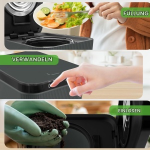 Composter electric NutriChef, 3 litri, compact, cu filtru fara miros - Img 4