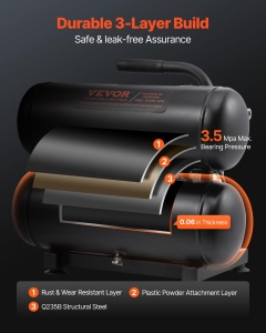 Compresor aer VEVOR FB1390D-108BS-10C18 18L 650W ultra-silentios 120PSI - Img 5