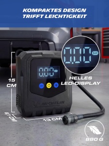Compresor auto MICHELIN Air Power Easy 12V, 144W, Auto-Stopp, Digital - Img 7