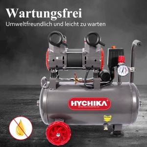 Compresor de aer HYCHIKA, 24L, 115 psi, 800W, fara ulei, silentios - Img 2