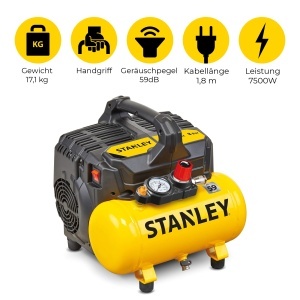 Compresor de aer Stanley DN20086, 6L, 8 Bar, 105Lmin, Silentios - Img 2