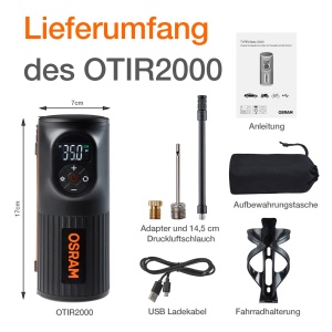 Compresor portabil OSRAM TYREinflate 2000, reincarcabil, cu USB, design compact - Img 3