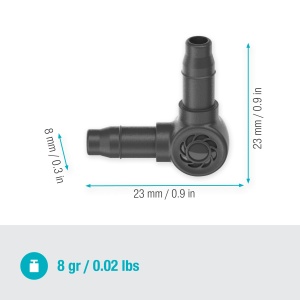 Conector L Gardena Micro-Drip 4,6 mm - 10 bucati, instalare usoara, reutilizabil - Img 4