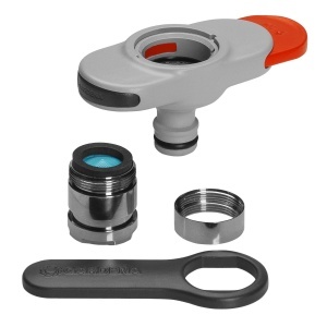 Conector robinet Gardena 18210-20, pentru robinete M 24 x 1 si M 22 x 1, cu cheie de montaj