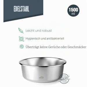 Containere alimentare Lacor Ecoinox 1500 ml, otel inoxidabil, cu capac si sistem ClipLock - Img 3