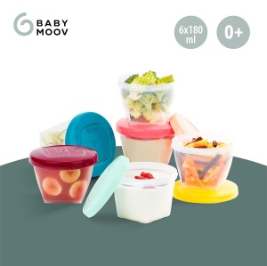 Containere pentru alimente Babymoov Babybols, set 6 buc, 180 ml, hermetic - Img 3