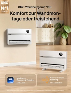 Convector electric Dreo 2000W cu telecomanda si aplicatie, 120 oscilatie - Img 2