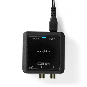 Converter audio digital Nedis, HDMI la RCA si 3.5mm, eARC, automat, antracit - Img 2