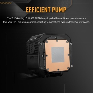 Cooler lichid CPU ASUS TUF Gaming LC III 360 ARGB compatibil Intel si AMD iluminare Aura ARGB - Img 3