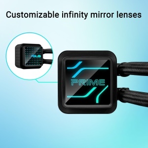 Cooler lichid procesor ASUS Prime LC 360 ARGB compatibil AMD si Intel design futurist cu efect Infinity Mirror - Img 3