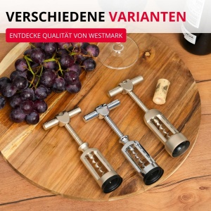 Corkenzie cu maner rotativ Westmark Monopol, 14.7 cm, otelzinc, argintiu - Img 9