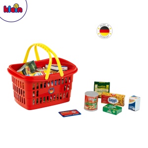 Cos de cumparaturi Theo Klein 7218 cu produse alimentare, pentru copii de la 2 ani - Img 2