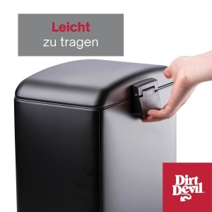 Cos de gunoi Dirt Devil 12L, inox, cu soft close, negru - Img 6