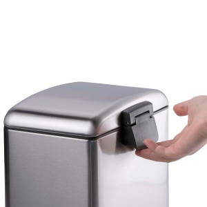 Cos de gunoi Dirt Devil 6L, inox, cu inchidere lenta si interior detasabil - Img 5