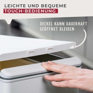 Cos de gunoi Fackelmann OSLO 20L, Alb Design modern, usor si robust - Img 3
