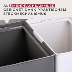 Cos de gunoi Fackelmann OSLO 20L, gri inchis, design modern, cu deschidere touch - Img 4