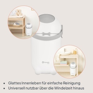 Cos de gunoi Lionelo Purebin, 10 litri, design modern, fara miros - Img 6