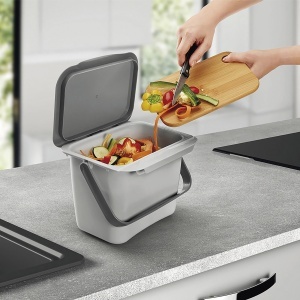 Cos de gunoi Metaltex Recogedor 4L sistem de prindere gri - Img 5