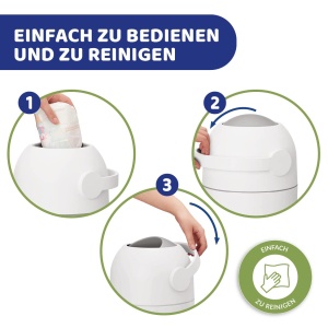 Cos de gunoi pentru scutece Chicco Windeleimer, sistem anti-odori, capacitate 25 scutece - Img 4