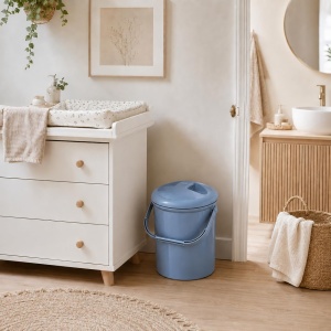 Cos de gunoi pentru scutece Rotho Babydesign Bella Bambina, albastru, din plastic reciclat - Img 4