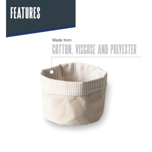 Cos de paine Lacor 60089, design reversibil, 15 cm, din bumbac si poliester - Img 3